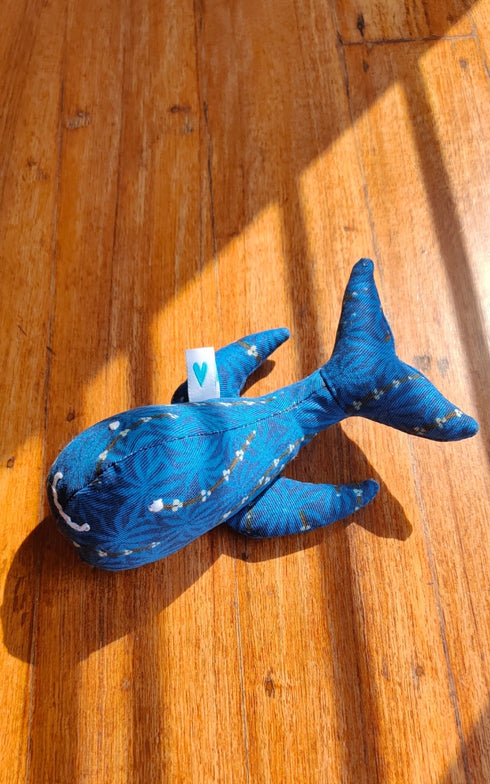Upcycled Whale Cloth Soft Toy