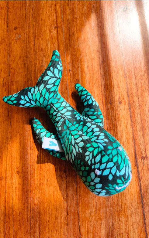 Upcycled Whale Cloth Soft Toy