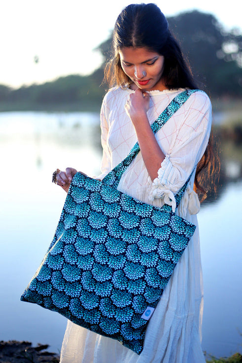 Cotton Tote Bag with Zipper