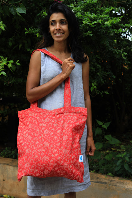 Cotton Tote Bag with Zipper