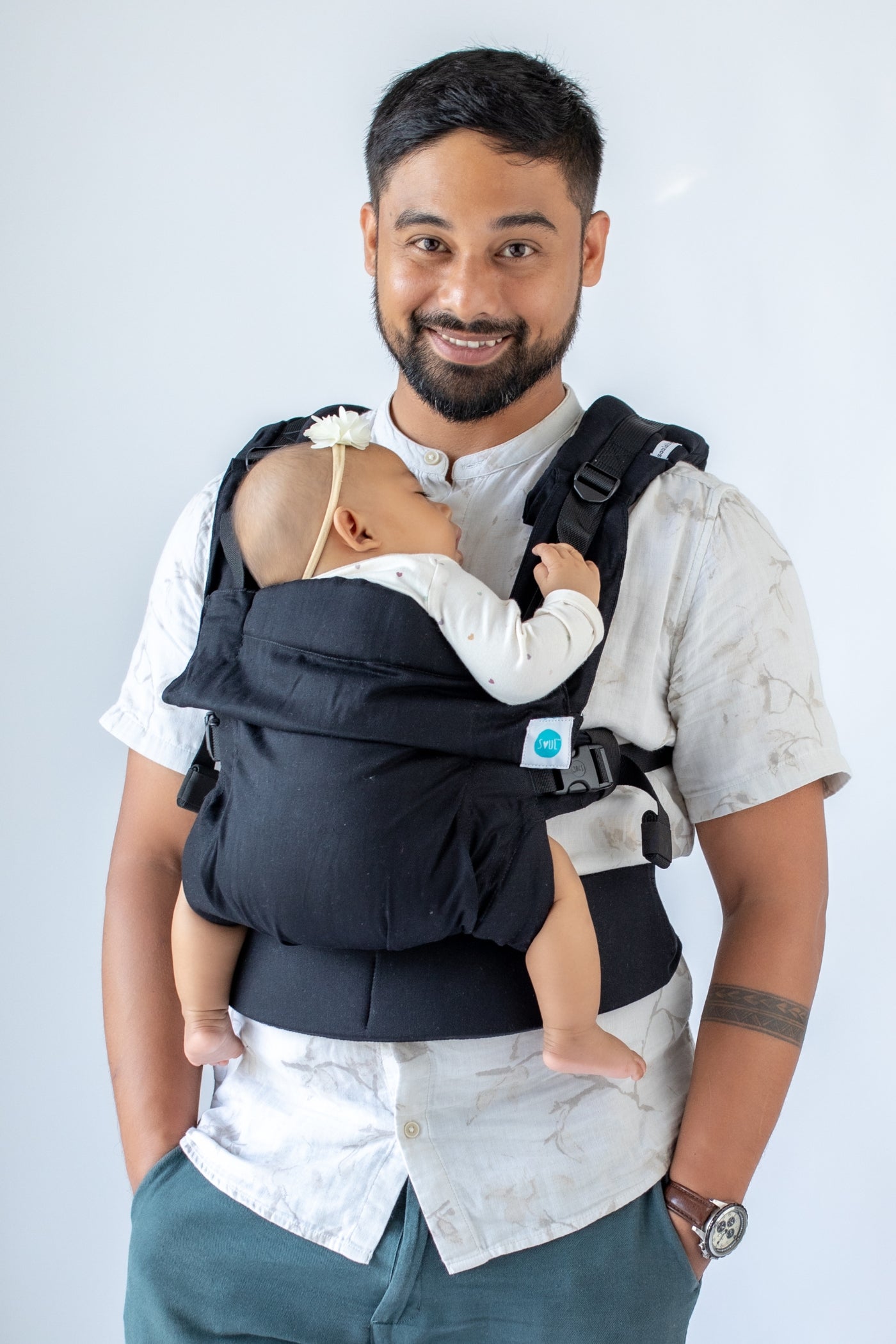 Aseema Baby Carrier- Black – Soul Baby Carriers