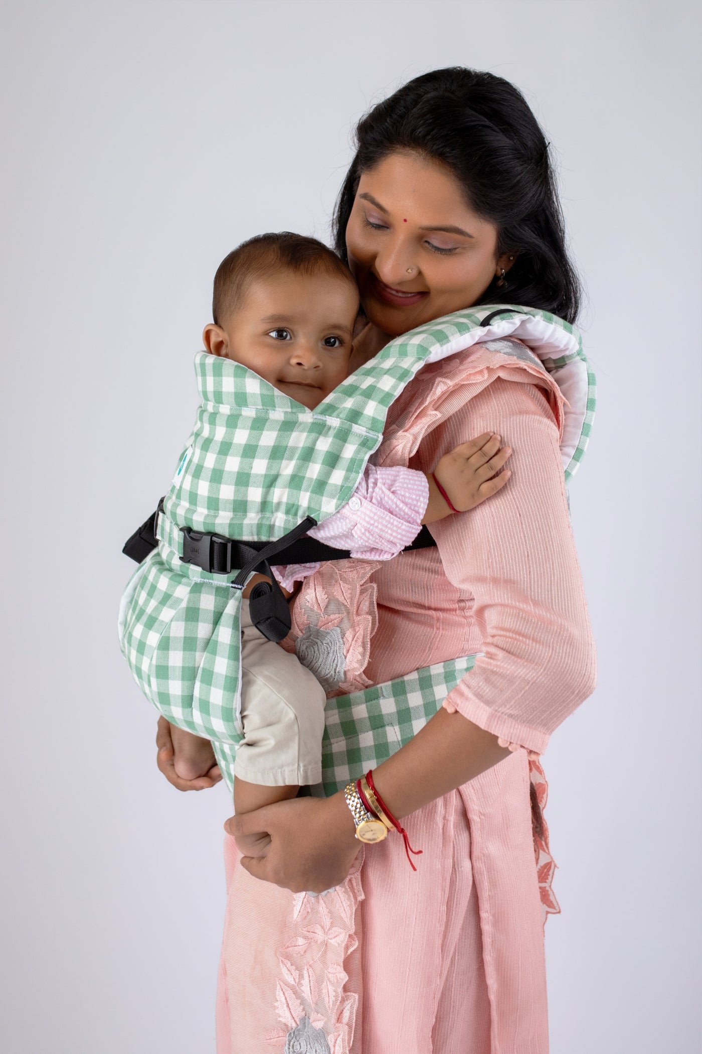 Lali Baby Carrier - Green Checks | Signature Seconds