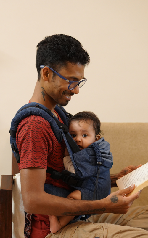 Babies in top space carrier