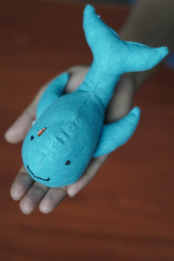 Upcycled Soft Toy Whale Soul Baby